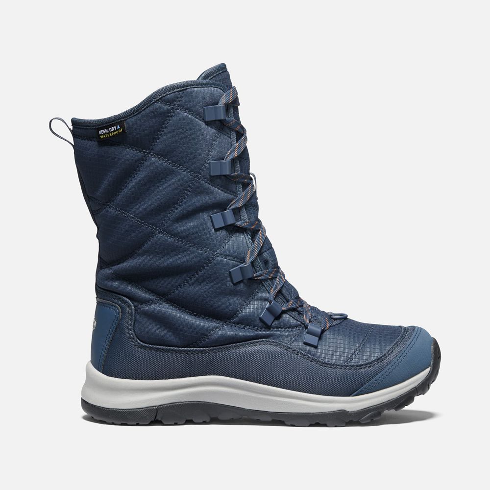 Keen Laarzen Dames Donker Blauw - Terradora Ii Lace Up Waterproof - 47102-FPMW